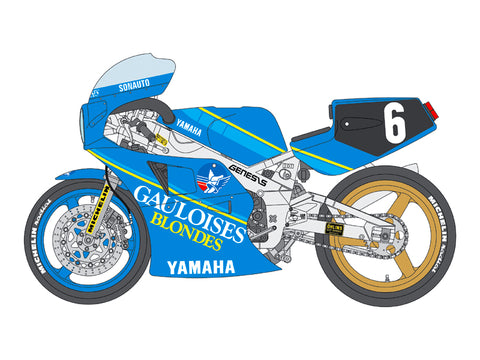 ブルースタッフ BS 12-001 1/12 ヤマハ FZR750 "ゴロワーズ" Bol d'or 1985 - 1/12デカール フジミBike-5 141312用