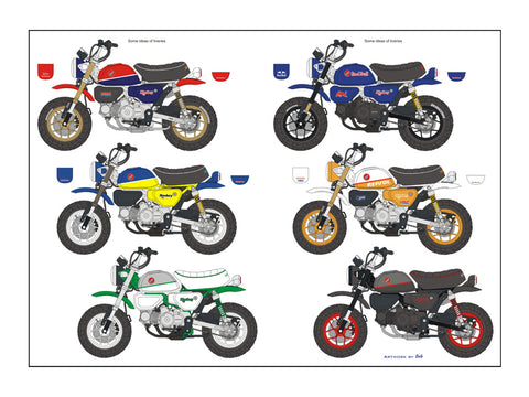 ブルースタッフ BS 12-018 1/12 ホンダ 125 モンキー カスタムカラー - 1/12デカール タミヤ14134用