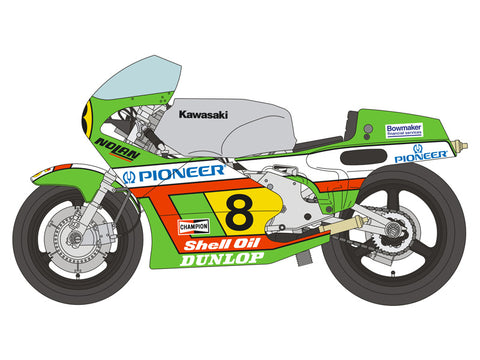 ブルースタッフ BS 12-021 1/12 カワサキ KR500 1982 - 1/12デカール タミヤ14028用
