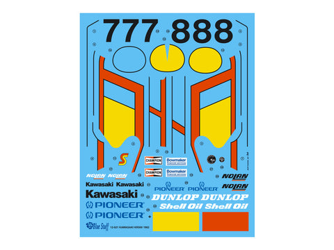 ブルースタッフ BS 12-021 1/12 カワサキ KR500 1982 - 1/12デカール タミヤ14028用