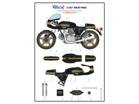 ブルースタッフ BS 12-027 1/12 ドゥカティ 900SS - 1/12デカール タミヤ14025用