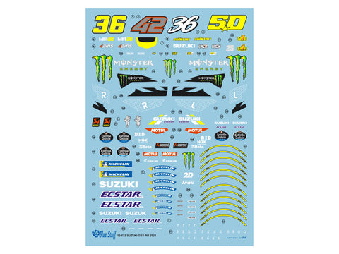 ブルースタッフ BS 12-032 1/12 スズキ GSX-RR 2021 - 1/12デカール タミヤ14139用