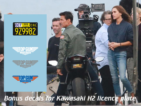 ブルースタッフ BS 12-037 1/12 カワサキ GPZ900R "トップガン" - 1/12デカール アオシマ用