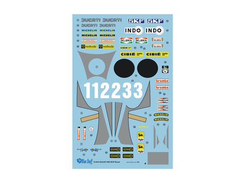 ブルースタッフ BS 12-043 1/12 ドゥカティ 900 NCRレーサー - 1/12デカール タミヤ14022用