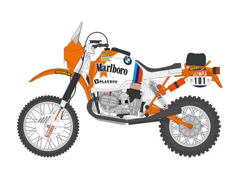 ブルースタッフ BS 12-045 1/12 BMW R80 G/S パリ・ダカール・ラリー 1985 - 1/12デカール タミヤ14049 / 14056用