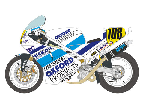 ブルースタッフ BS 12-048 1/12 ドゥカティ 888 オックスフォードプロダクツ デイトナ 200 AMA 92' / スティーブ HISLOP - 1/12デカール タミヤ14063用