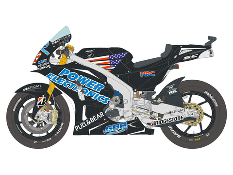 ブルースタッフ BS 12-054 1/12 ホンダ RCV Aspar アメリカ GP 2015 / ニッキー・ヘイデン - E. Laverty - 1/12デカール タミヤ14130用