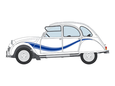 ブルースタッフ BS 24-006 1/24 シトロエン 2cv フランス 3 / トランザット / ビーチコーマー 1984 - 1/24デカール タミヤ24164/89654用・レベル7095用