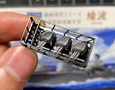 バンカースタジオ IJN70202C 1/700 IJN タイプ12 61cm トリプル魚雷発射管 改1 3PCS