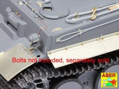 アベール 16143 1/16 ドイツ タイガーI E型 第501重戦車大隊チェニジア-サイドフェンダー(タミヤ,タコム用)