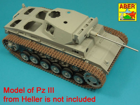 アベール 16L22 1/16 ドイツ III号戦車J (後期), L, M型用 50mm KwK 39 L/60砲身(トランぺッター,タコム,Heller,DasWerk)