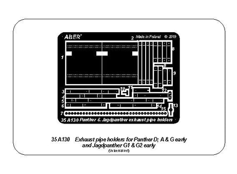アベール 35A130 1/35 ドイツ パンサーD・A・G初期用 排気管ステー