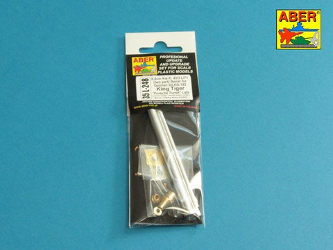アベール 35L248 1/35 ドイツ キングタイガー ポルシェ砲塔型用 8.8cmKwk43 ツーピース砲身(ホビーボス用)