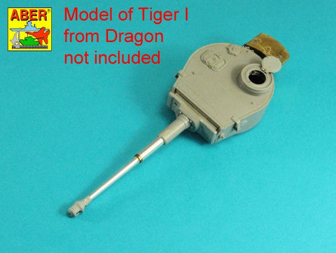 アベール 35L334 1/35 ドイツ タイガーI E型用 88mm砲身 マズルブレーキ無し(汎用)