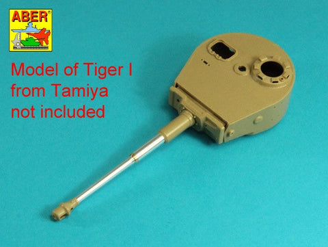アベール 35L334 1/35 ドイツ タイガーI E型用 88mm砲身 マズルブレーキ無し(汎用)