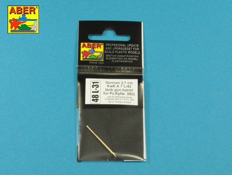 アベール 48L31 1/48 ドイツ 3.7cmKwk A 7 38(t)軽戦車用砲身