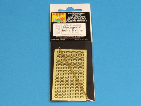 アベール R40 1/16 ヘキサゴナルボルト・ナット1.5mm 1/16スケール用