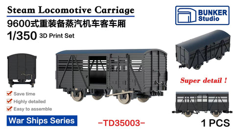 バンカースタジオ TD35003 1/350 国鉄 9600形蒸気機関車用 有蓋貨車
