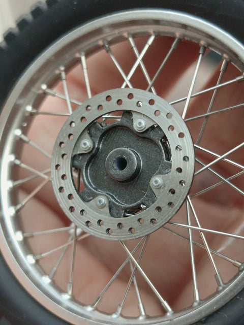 カレドモデル D001 1/12 ホンダ XLR BAJA 1991年式 バイク用金属製ディスクブレーキ (ハセガワ用)