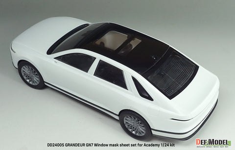 DEFモデル DD24005 1/24 ヒュンダイ グレンジャー GN7用 窓枠マスキングシート/ロゴ・メタルステッカーセット(アカデミー製1/24キット用)