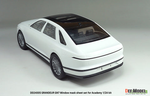 DEFモデル DD24005 1/24 ヒュンダイ グレンジャー GN7用 窓枠マスキングシート/ロゴ・メタルステッカーセット(アカデミー製1/24キット用)