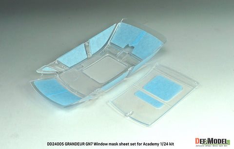 DEFモデル DD24005 1/24 ヒュンダイ グレンジャー GN7用 窓枠マスキングシート/ロゴ・メタルステッカーセット(アカデミー製1/24キット用)