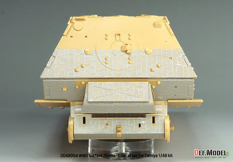 DEFモデル DD48004 1/48 WWIIドイツ エレファント用ツィンメリット・コーティング・デカールセット(タミヤ1/35キット用)