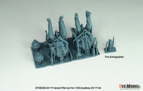 DEFモデル DF35038 1/35 アカデミー用 アメリカ海兵隊 UH-1Y ヴェノム パイロットセット(フィギュア2体、3Dプリントパーツ)