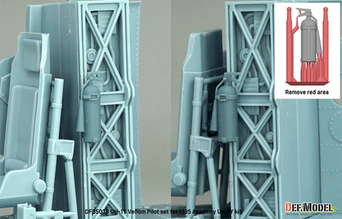 DEFモデル DF35038 1/35 アカデミー用 アメリカ海兵隊 UH-1Y ヴェノム パイロットセット(フィギュア2体、3Dプリントパーツ)