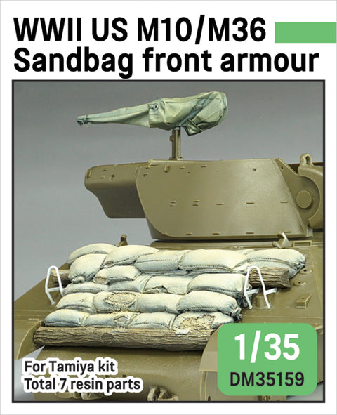 DEFモデル DM35159 1/35 アメリカ M10/M36 フロントサンドバッグアーマーセット (タミヤ用) -中期型