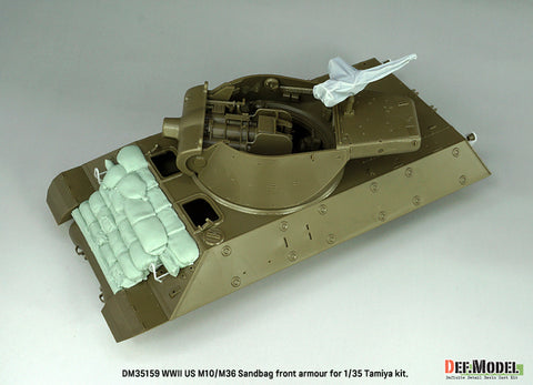 DEFモデル DM35159 1/35 アメリカ M10/M36 フロントサンドバッグアーマーセット (タミヤ用) -中期型