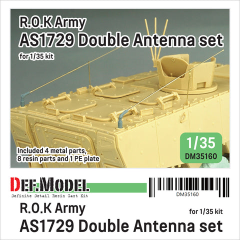 DEFモデル DM35160 1/35 韓国陸軍 AS1729 ダブルアンテナセット(アカデミー製1/35キット用)