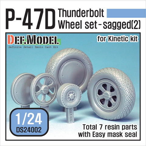DEFモデル DS24002 1/24 P-47D サンダーボルト ホイールセット 2 (キネティック用)
