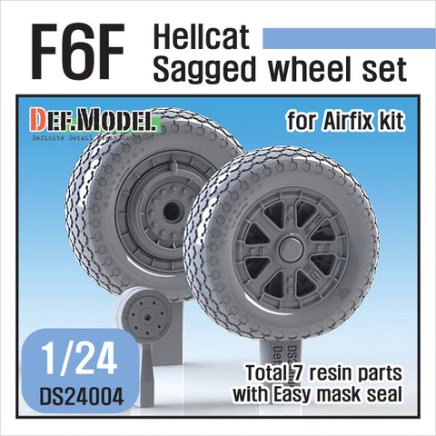 DEFモデル DS24004 1/24 F6F ヘルキャット 自重変形ホイールセット1 (エアフィックス用)