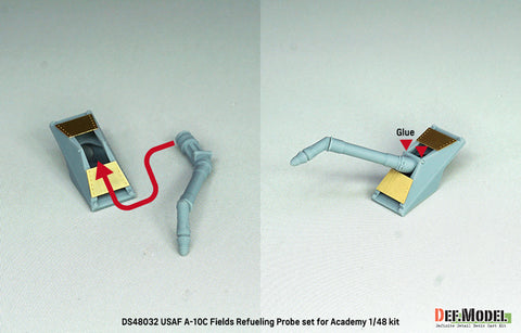 DEFモデル DS48032 1/48 アカデミー/GWH製キット用 A-10C 空中給油プローブ