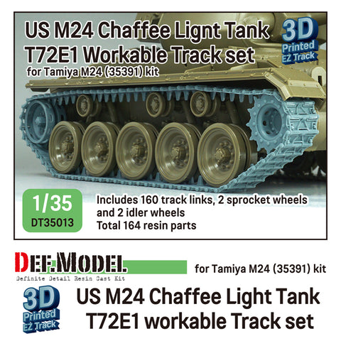 DEFモデル DT35013 1/35 アメリカ軍 M24 T72E1 可動式履帯セット(タミヤ 1/35キット用)