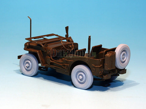 DEFモデル DW30013 1/35 イギリス コマンド/SAS ジープ ホイールセット (タミヤ1/35スケール用)