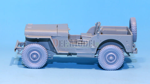 DEFモデル DW30018 1/35 アメリカ 1/4 ton '初期型' ホイールセット (ウィリス/フォードGP/バンタム 1/35スケール用)