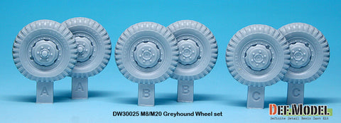 DEFモデル DW30025 1/35 アメリカ M8/M20 グレイハウンド 自重変形ホイールセット (タミヤ用)
