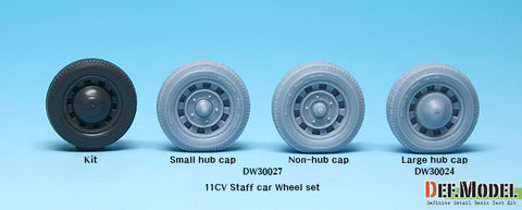 DEFモデル DW30027 1/35 11CV スタッフカー 自重変形ホイールセット (2) (タミヤ用)