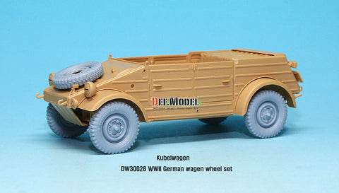 DEFモデル DW30028 1/35 ドイツ VW ホイールセット (タミヤ1/35スケール用)