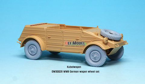 DEFモデル DW30028 1/35 ドイツ VW ホイールセット (タミヤ1/35スケール用)