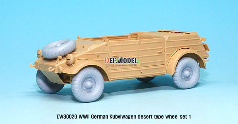 DEFモデル DW30029 1/35 ドイツ VW デザートタイプ ホイールセット1 (タミヤ用)
