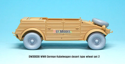 DEFモデル DW30030 1/35 ドイツ VW デザートタイプ ホイールセット2 (タミヤ用)