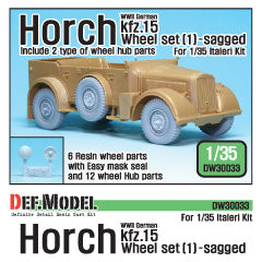 DEFモデル DW30033 1/35 ドイツ ホルヒ kfz.15 ホイールセット1 (イタレリ1/35スケール用)