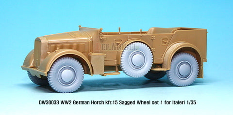 DEFモデル DW30033 1/35 ドイツ ホルヒ kfz.15 ホイールセット1 (イタレリ1/35スケール用)