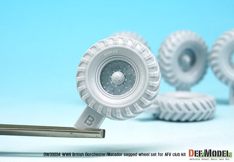 DEFモデル DW30034 1/35 イギリス AEC ドーチェスター/マタドール 自重変形ホイールセット (AFVクラブ1/35スケール用)