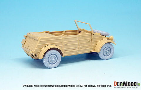 DEFモデル DW30038 1/35 ドイツ ワーゲン ホイールセット2(dw30003) (タミヤ/AFVクラブ1/35スケール用)