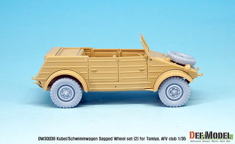 DEFモデル DW30038 1/35 ドイツ ワーゲン ホイールセット2(dw30003) (タミヤ/AFVクラブ1/35スケール用)