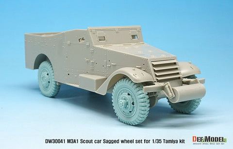 DEFモデル DW30041 1/35 アメリカ M3A1 スカウトカー 自重変形ホイールセット (タミヤ1/35スケール用)